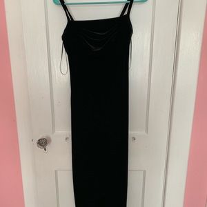 Black velvet dress